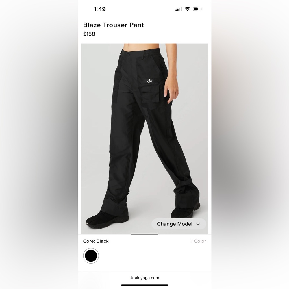 ALO YOGA BLAZE TROUSER PANTS